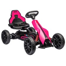Electric Go Kart for Kids with EVA Tires, 2 Speeds, Adjustable Seat