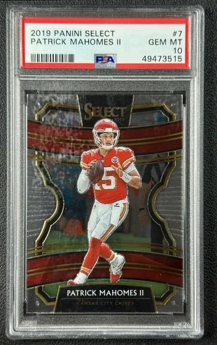 PATRICK MAHOMES II PSA 10 2019 PANINI SELECT FOOTBALL #7 CONCOURSE CHIEFS 3515