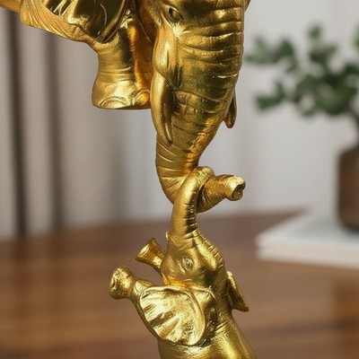 Mutter-Kind-Elefantenfigur Detailreich Mutter-Kind Realistische Optik