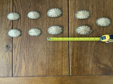 ANTIQUE MARQUETRY VENEER  OVAL FAN INLAYS,12 SEGMENTS,FURNITURE RESTORATION