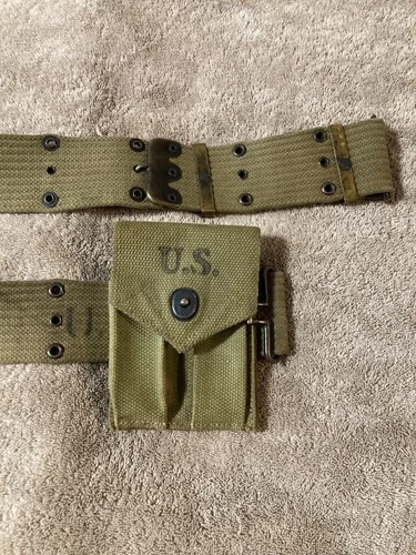 ww2 us military web pistol belt