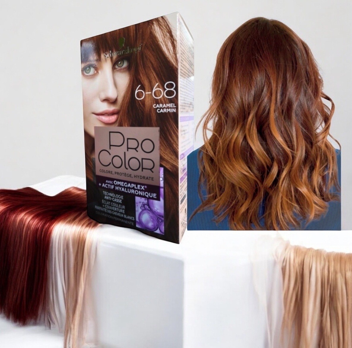 Coloration Carmel Carmin Schwarzkopf Pro Color 6-68