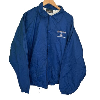 Vintage Coach Jacke Herren 2XL XXL Blau Nylon Newport Rhode Island Tourist