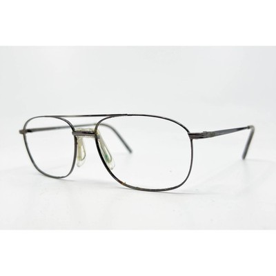 Adensco Eyeglasses Frames Mens Gunmetal Mark 2A7 Aviator Double Bridge 57-16-145