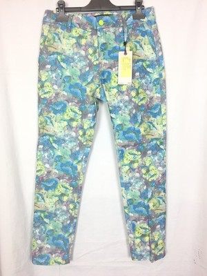Mavi Damen Hose, Sommerhose Suzie Mid-Rise, Slim Skinny Colorfull Flower W27 NA