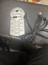 APC SurgeArrest 8 Outlet Surge Protector Coax Phone Tested Working