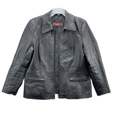 Phase 2 Genuine Leather Jacket Men XL Insulate Moto Biker Retro Boxy 90s Classic