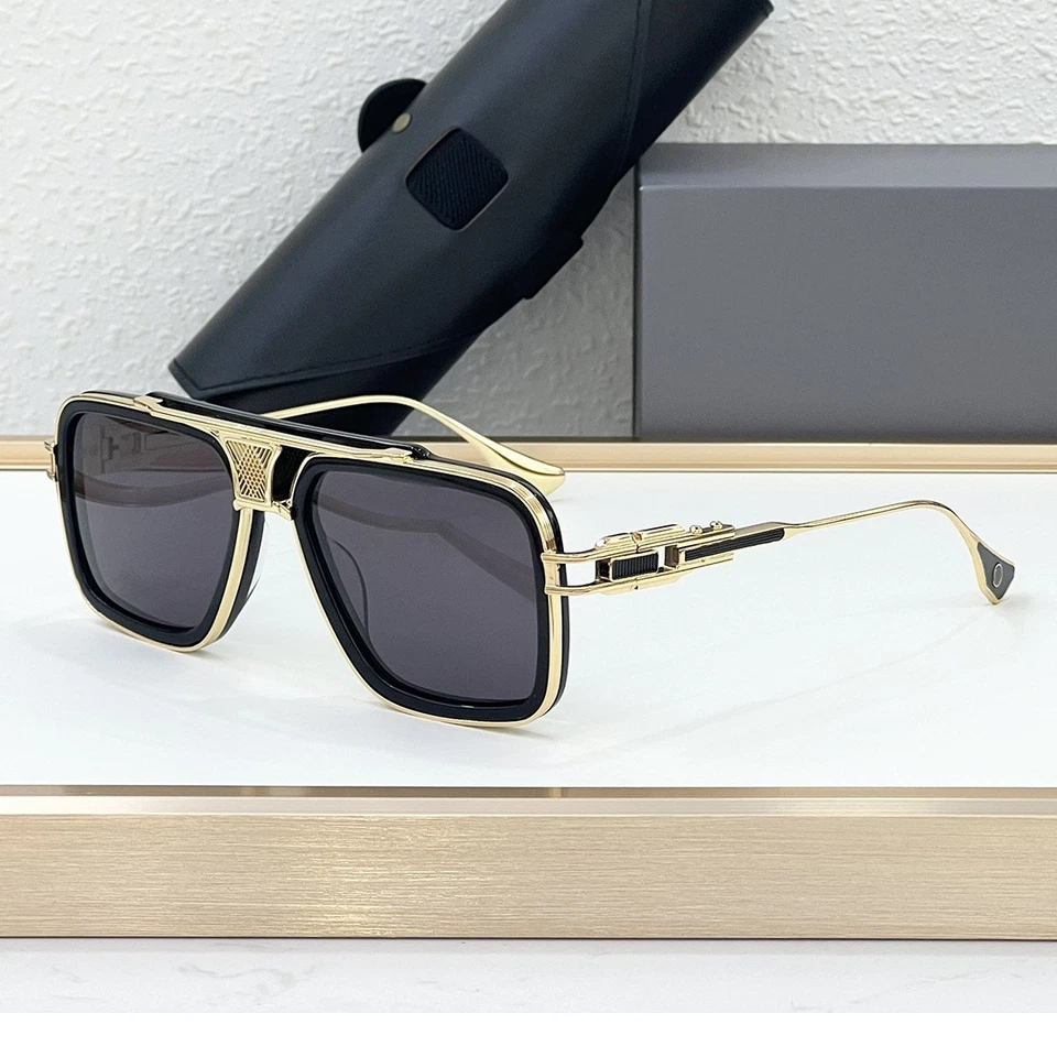 DTS461 Metallic Retro Square Trendy DITA Sunglasses for Men and Women - Image 2 of 4