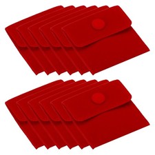 7x7cm Jewelry Pouches with Snap Button, 12 Pack Velvet Jewelry Pouches Portab...