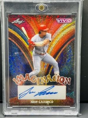 Jose Canseco - 2024 Leaf Vivid Imagination Auto /10 !!