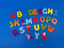 Vintage 2” Cardboard Multicolor Alphabet Letters Replacement
