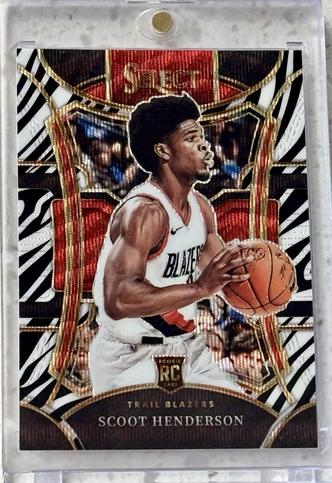 2023-24 Panini Select - Mezzanine Level Scoot Henderson #324 Zebra Prizm (RC)