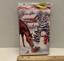 New Sealed American Greetings  Pack Of 10 Christmas Cards  With Red Envelopes