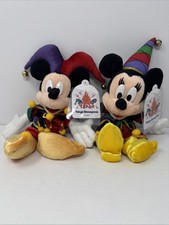 Disney Tokyo Disneyland Jester Mickey  Minnie Mouse 15 Years 12" tall. W/tags