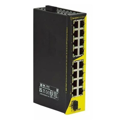 Brainboxes SW-7717 16 Port Hardened Industrial Unmanaged Gigabit & Fast Ether...