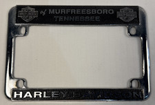 Harley Davidson Genuine Chrome License Plate Of Murfreesboro Tennessee
