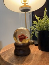 Vintage Red ROSE In Glass Ball Water Globe 6 ...