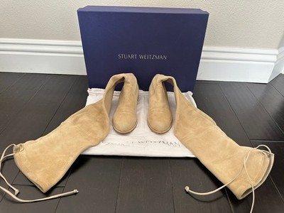 Stuart Weitzman lowland boots buff suede Size M6.0, Woman 7.5