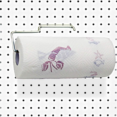 #ad #ad 1 Pack Sturdy Steel Pegboard Paper Towel Holder Hook to Anywhere Silver $9.63