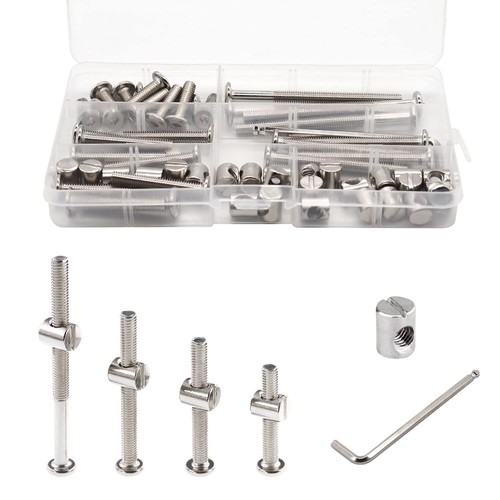 40Pcs Baby Bed Crib Screws Hardware Replacement Kit- M6X40Mm/ 50Mm/ 60Mm/ 70Mm/
