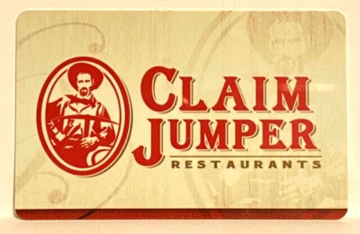 Claim Jumper Steakhouse Restaurant and Bar Logo 2011 Gift Card
