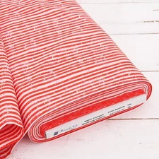 Threadart Cotton Quilting Fabric By The Yard - Vintage Collection - Red Stripe