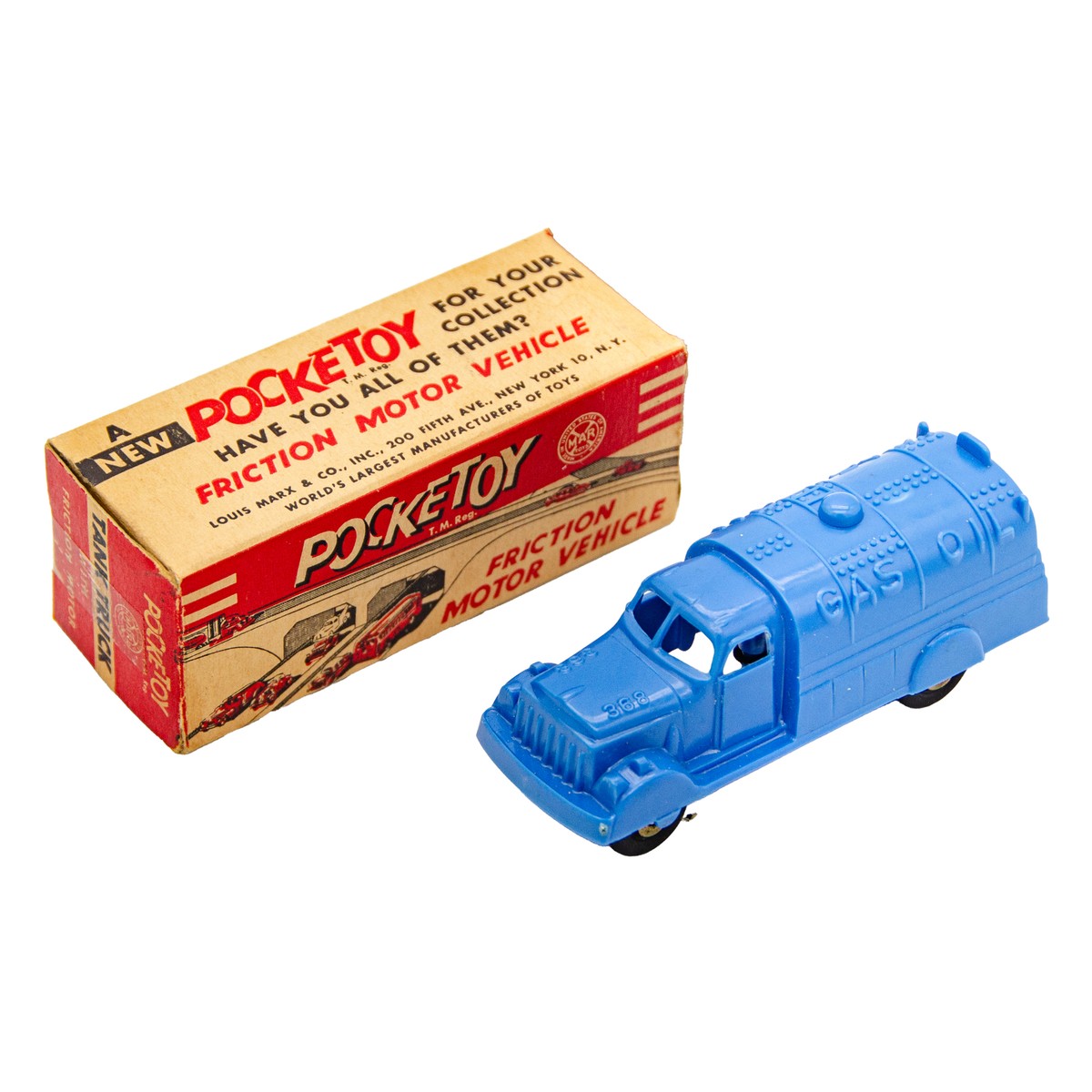 Ancien Camion Citerne Jouet Bazar Français Plastique Soufflé - Multicolore - à Identifier
