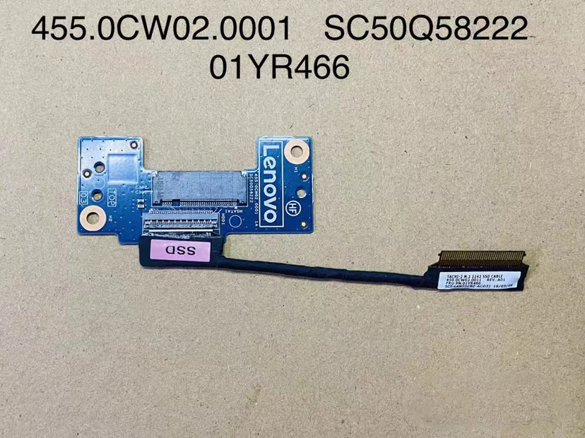 FOR Lenovo Thinkpad T570 T580 P51S P52S M2 PCIE NVME SSD BOARD W CABLE  01YR466