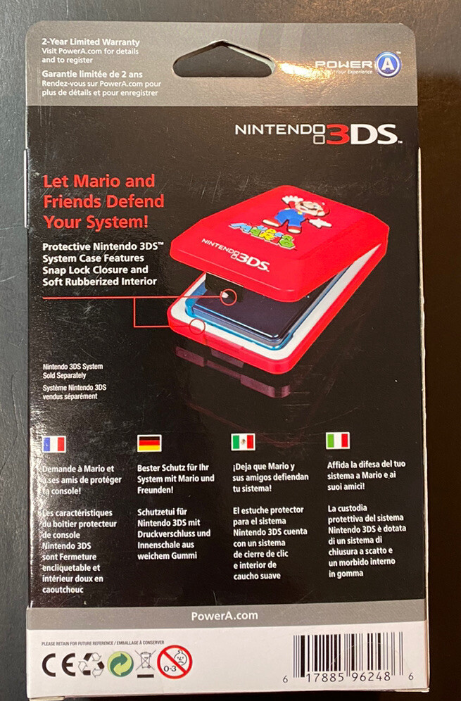 Official Nintendo 3DS Character Vault Case [ Mario Edition RED