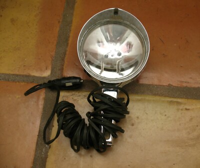 spotlight with cigarette lighter plug B27 - VINTAGE CAR CHROME SPOTLIGHT CIGARETTE LIGHTER PLUG