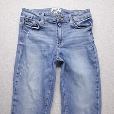 Paige Jeans Womens 27 Blue Denim Verdugo Ankle Skinny Raw Hem Mid Rise W26 x L27