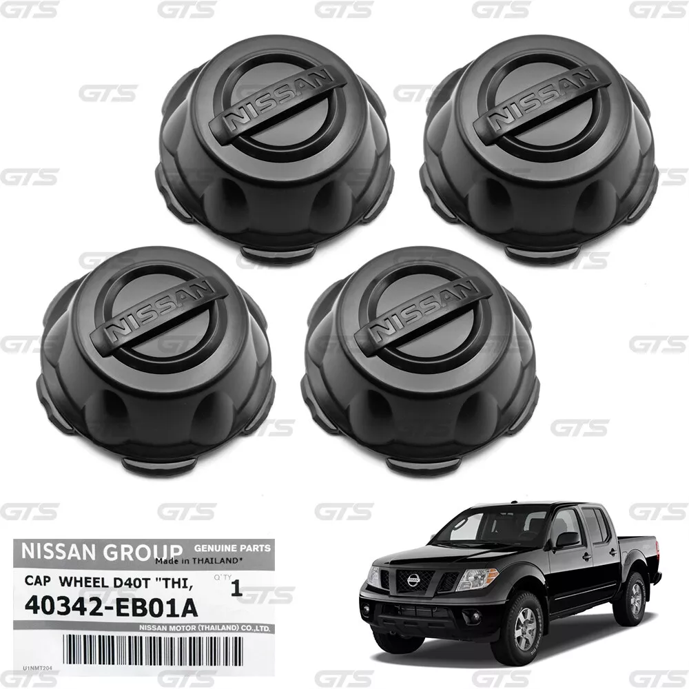 Set 4 pc Black Wheel Center Cap For Nissan Frontier Navara D40 Pickup 2006  2014