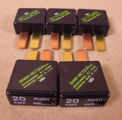 #ad 5x Snap Action Circuit Breaker 20 Amp Manual Reset VB3 M20 F57 $29.99