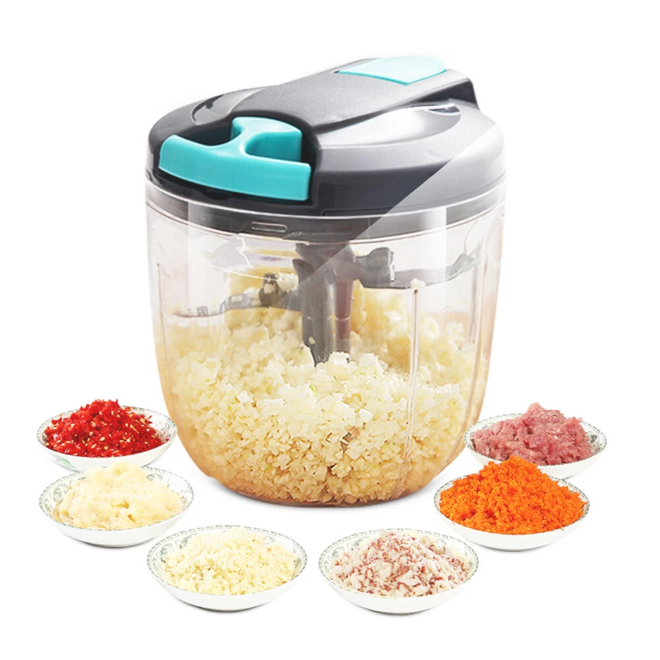 Zerkleinerer Multi Gemüseschneider Zwiebel Manuell Gemüse 3/5-Klingen Universal - Bild 2 von 4