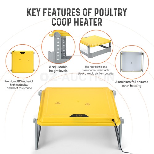 Chick Brooder Heating Plate Warmer Chicken Coop Brooding Heater Poultry Duckling - Picture 31 of 61