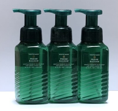3 BATH & BODY WORKS WHITE BARN FRESH BALSAM GENTLE FOAMING HAND SOAP 8.75 oz NEW