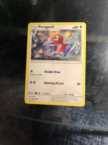 Porygon2 Pokemon Card Unbroken Bonds 156/214 (Uncommon) - With Protective Sleeve - Picture 1 of 1