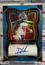 2019 SELECT PRIZM DEVIN WHITE, #RS-22, ROOKIE, AUTO, LIGHT BLUE SERIAL #22/49
