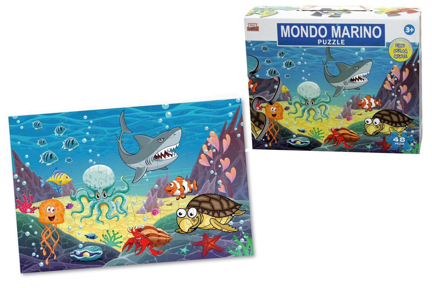 Kidz Corner Puzzle Mondo Marino 48 pezzi