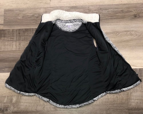KEREN HART Sherpa Kunstfell braun weiß flauschig Full Zip Weste Gr. XL - Bild 6 von 8