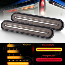 2x 9 Red Led Tail Lights Surface Mount Truck Trailer Backup Reverse Light Bar