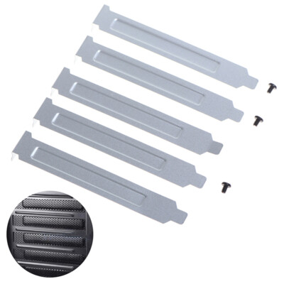 5pcs 12cm Silver PCI Slot Cover PC Computer Case Dust Filter Blanking.ac