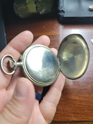 51 mm Antik Gravierte Taschenuhr P.H. Golay Blume Schweiz wie besehen - Bild 6 von 7