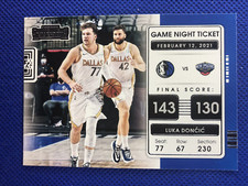 2021-22 #7 Luka Doncic Panini Contenders Basketball Game Night Ticket Mavericks