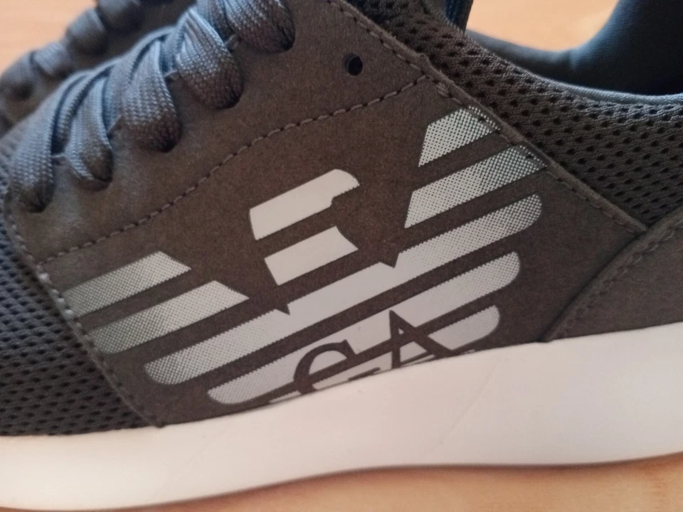 Tênis de corrida EA7 EMPORIO ARMANI verde floresta malha X8X023XCC05 tamanho EUA 5.5 - Imagem 4 de 4