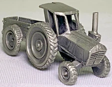 Pewter Farm Tractor Collectible Cast  Metal Vintage