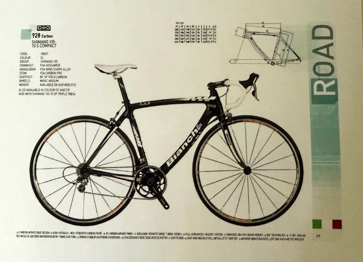 家電 Bianchi C928 Bianchi 928 RC Carbon lug nano Tech 57cm Road bike LOS ANGELES