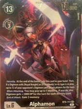 Alphamon (Alternate Art) BT6-111 Secret Rare Digimon Card Game NM SHIPS NOW