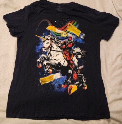 Marvel DEADPOOL Unicorn Tacos Maximum Effort Men's T Shirt Large | eBay