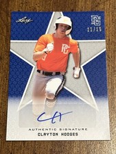 CLAYTON HODGES 2020 Leaf Perfect Game BLUE AUTOGRAPH #11/15 JACKSONVILLE